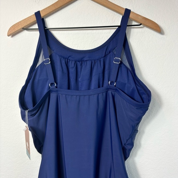 SMISMIVO BLUE ONE PIECE WOMEN SWIMSUIT PLUS SIZE XXL NEW WITH TAGS SWIMWEAR - Picture 6 of 9